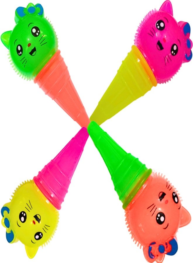 Munmoll Chu Chu Led Flashing Ice Cream Anti-Stress Gift Fun Toys for Children LED Light Ice Cream Learning and Educational Toy for Kids Multicolor (Led Ice Cream Chu Chu 4 )